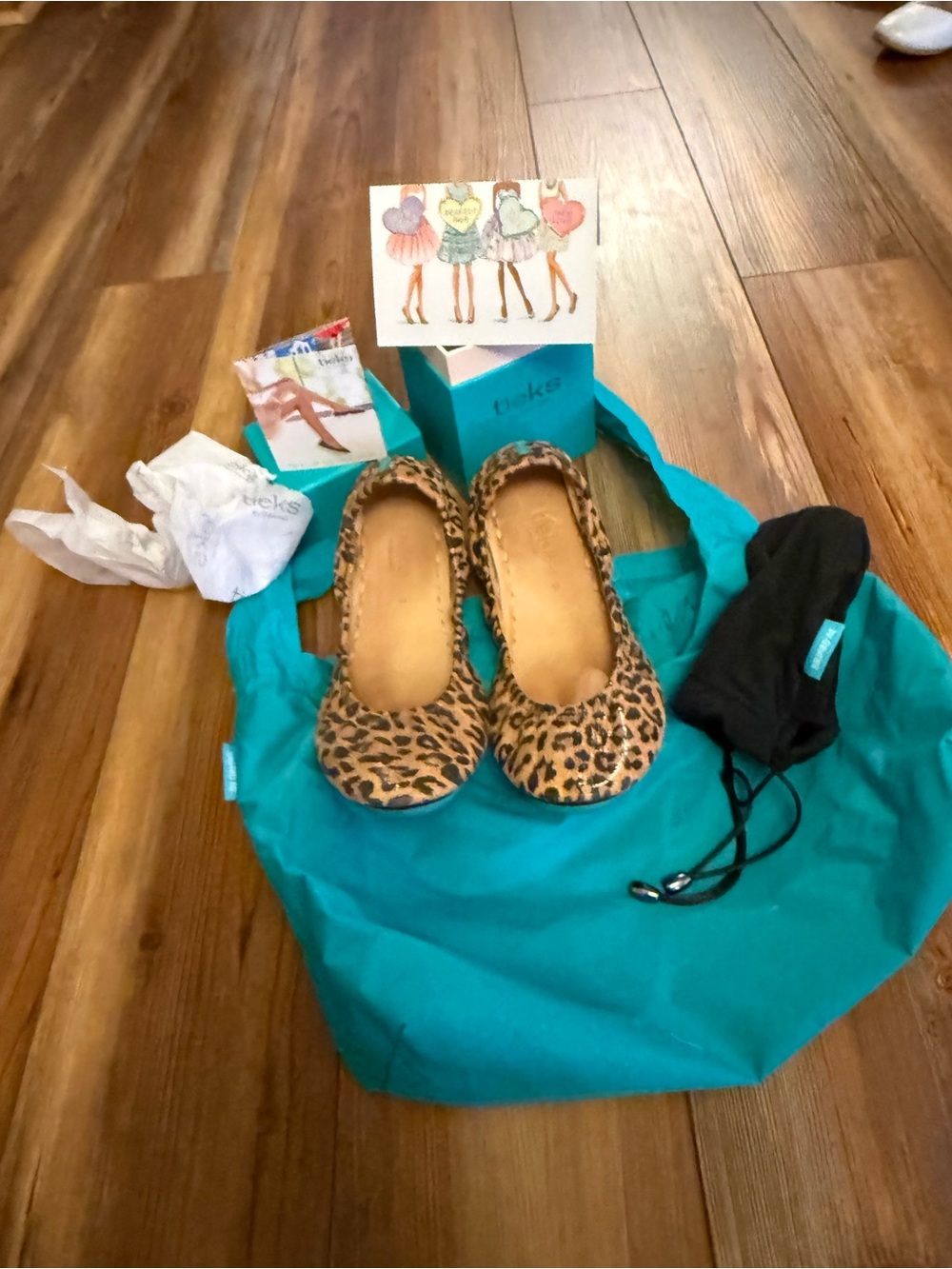 Tieks Leopard Print Ballet Flats - tan/black - Picture 10 of 10